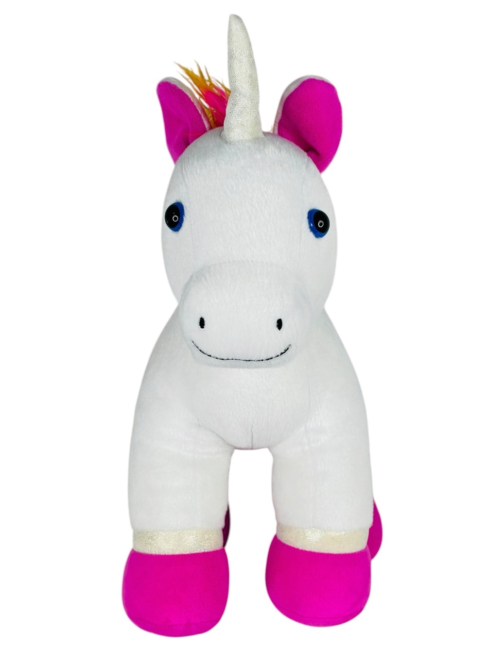 BAB 2017 Build A Bear White & Rainbow Unicorn Plush